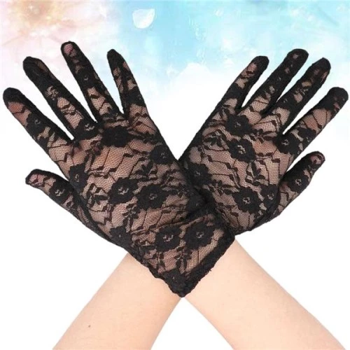 Dantel Eldiven Siyah Renk Yetişkin - 2