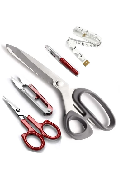 hodbehod Sol El Makası Solak Plastik Saplı 21 Cm Kumaş Kesim Makası Set