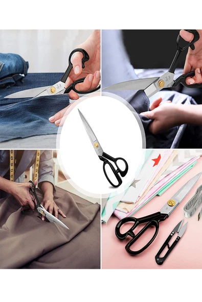 hodbehod Çelik Profesyonel Kumaş Kesim Makası Set 10 No 25cm - 3