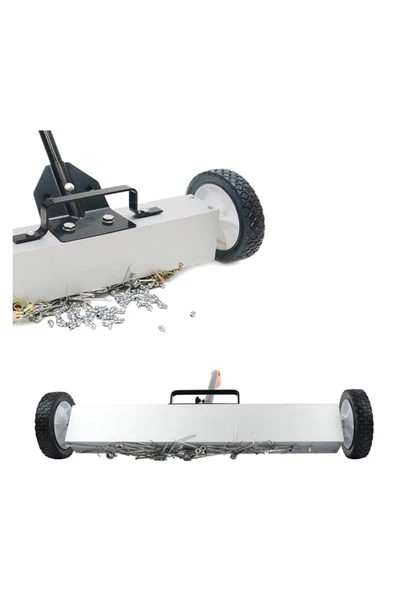 hodbehod Manyetik Metal Toplayıcı Mıknatıslı Tekerlekli Çivi Somun Süpürge - 4