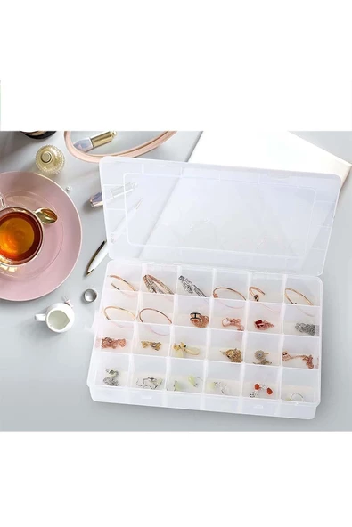 hodbehod 2 Adet 25 Bölmeli Ayarlanabilir Organizer Çok Amaçlı Plastik Kutu - 2