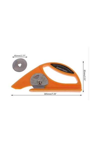 hodbehod Halı Kesim Bıçağı 45mm Yuvarlak Çelik Bıçaklı Rulo Kesim Bıçağı Myfloor Rende Model - 4
