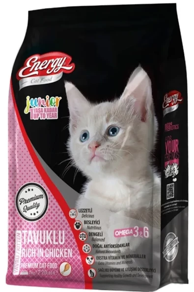 ENERGY  TAVUKLU YAVRU KEDİ MAMASI 1 KG - 4 ADET - 2