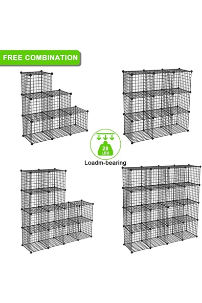 hodbehod 20 Bölmeli Çok Amaçlı Metal Tel Dolap Organizer - 4