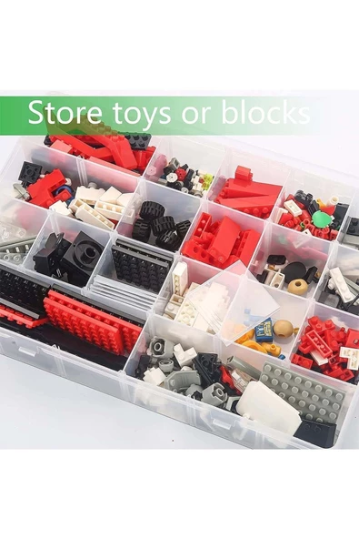 hodbehod 2 Adet 25 Bölmeli Ayarlanabilir Organizer Çok Amaçlı Plastik Kutu - 5