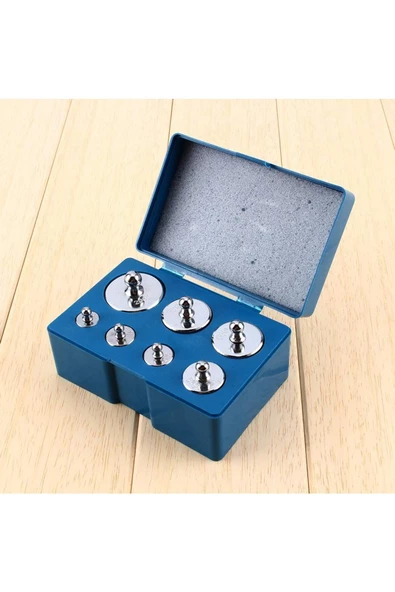 hodbehod Terazi 8 Parça Tartı Kalibrasyon Ağırlık Kilo Seti 10g 20g 50g 100g 200g 500g - 2