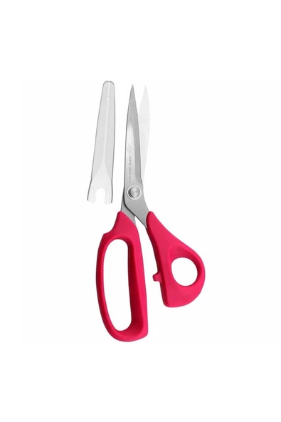 Kai V5210 Kılıflı Pembe Plastik Saplı Kumaş Kesim Makası 21 Cm - 2