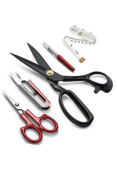 hodbehod 9 No 23cm Siyah Saplı Çelik Somunlu Profesyonel Kumaş Kesim Makası Set