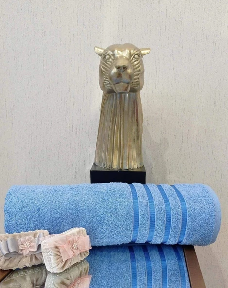 NİVEMESHOME POLOLİFE MAVİ BANYO HAVLUSU - 2