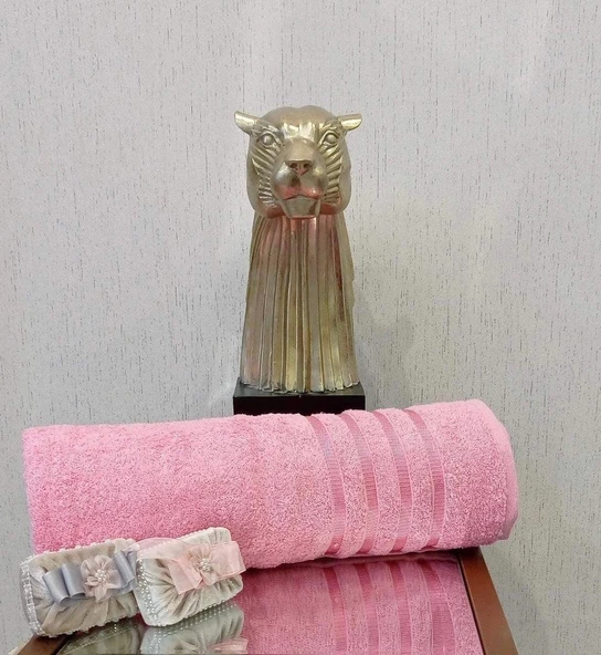 NİVEMESHOME POLOLİFE PEMBE BANYO HAVLUSU - 2