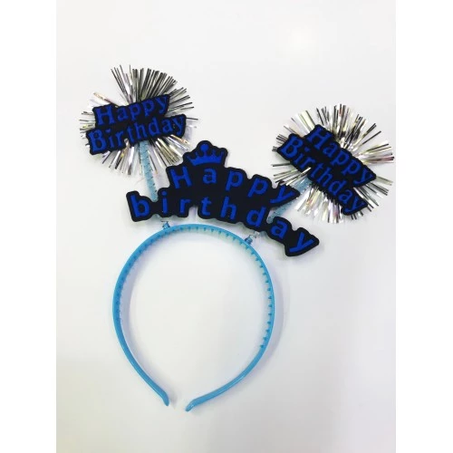 Happy Birthday Neon Renk Doğum Günü Tacı 12 Adet - Resim 3