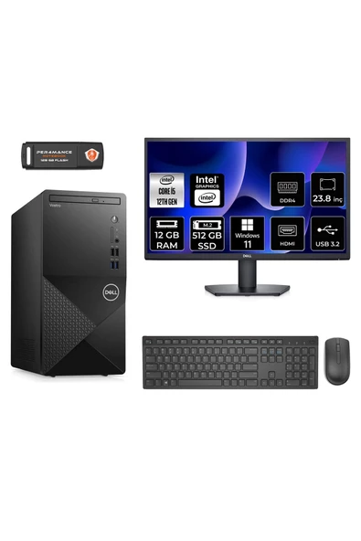Dell VOSTRO 3910 AE3910S057 i5 12400 12GB RAM 512GB SSD 23.8" W11H MASAÜSTÜ BİLGİSAYAR