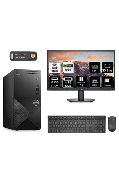 Dell VOSTRO 3910 AE7630DT3910S555 i7 12700 8GB RAM 4TB SSD GT1030 4GB 23.8" W11P MASAÜSTÜ BİLGİSAYAR