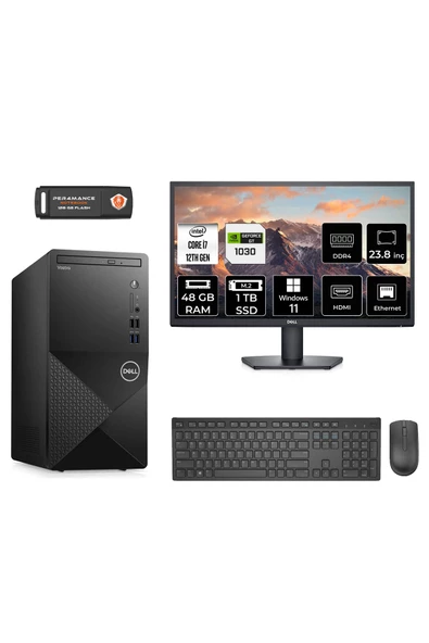 Dell VOSTRO 3910 AE3910S593 i7 12700 48GB RAM 1TB SSD GT1030 4GB 23.8" W11P MASAÜSTÜ BİLGİSAYAR ürün görseli 1