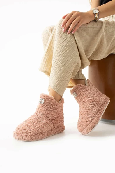 Albishoes Kadın Çocuk Yumuşak Kışlık Sıcacık Sessiz Kaydırmaz Taban Panduf & Ev Botu Ev Ayakkabısı - 2