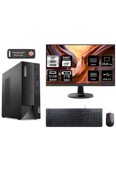 LENOVO Neo 50S AE02VTXS009 i3 12100 12GB RAM 2TB SSD 23.8" FDOS MASAÜSTÜ BİLGİSAYAR