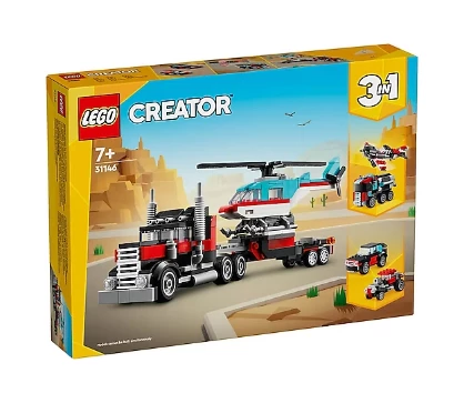 Lego Karışık Creator Helikopterli Açık Kasa Kamyon 31146