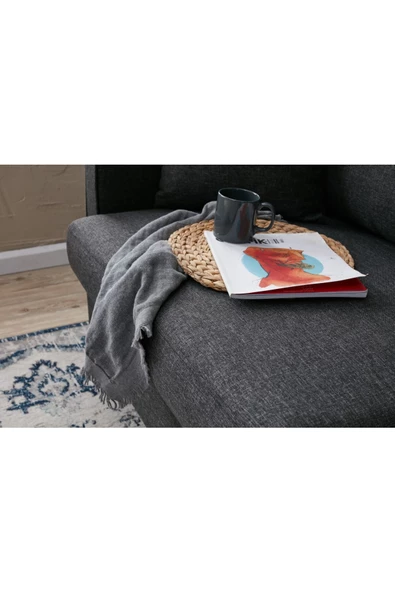 Evdebiz Eva Serisi Yataklı Üçlü Koltuk Antrasit - 3