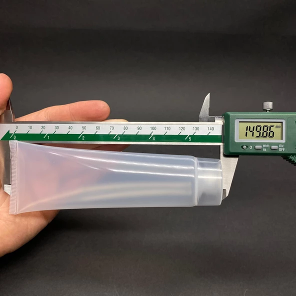 Şeffaf Boş Krem Tüpü 100ml , Vidalı Kapaklı Merhem Tüpü ,  Şeffaf Lipgloss Tüp 100 ml x 3 Adet - Resim 3