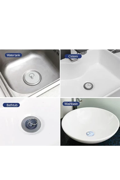 Silikon 2 Boy Lavabo Gider Banyo Küvet Tıkacı Tıpası - 5