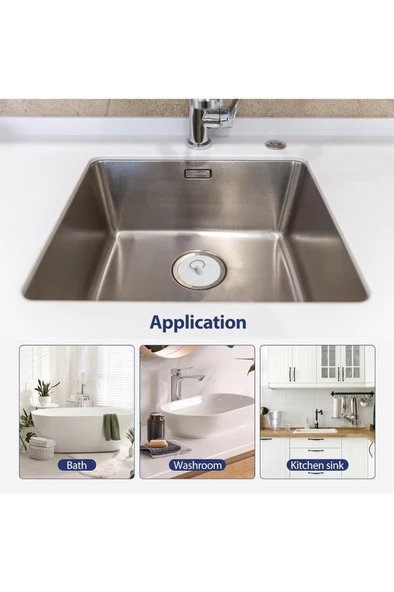 Silikon 2 Boy Lavabo Gider Banyo Küvet Tıkacı Tıpası - 4