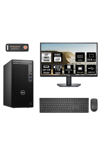 Dell OPTILEX 3000 AE3000S093 i5 12500 48GB RAM 1TB SSD 23.8" W11H MASAÜSTÜ BİLGİSAYAR