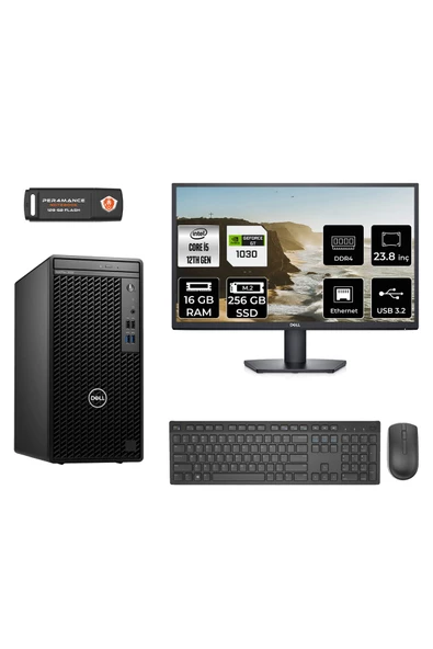 Dell OPTILEX 3000 AE3000S461 i5 12500 16GB RAM 256GB SSD GT1030 4GB 23.8" FDOS MASAÜSTÜ BİLGİSAYAR