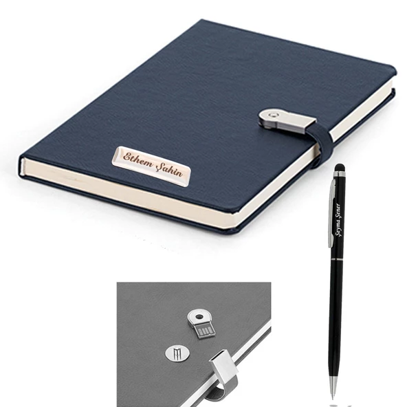 İsme Özel Usb Kilitli Defter İsme Özel Kalem Hediye - 2