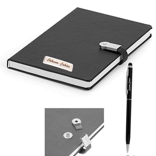 İsme Özel Usb Kilitli Defter İsme Özel Kalem Hediye - 3