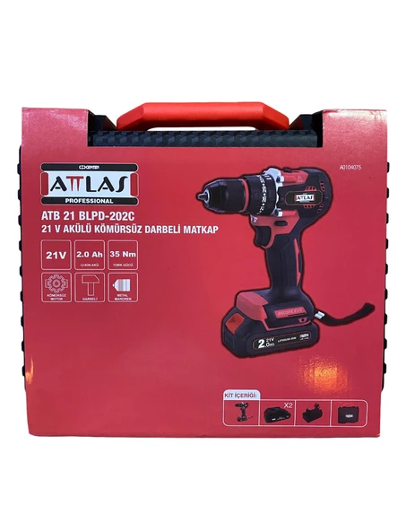 Attlas ATB 21 BLPD-202C 21V Çift Akülü Kömürsüz Darbeli Matkap - 4
