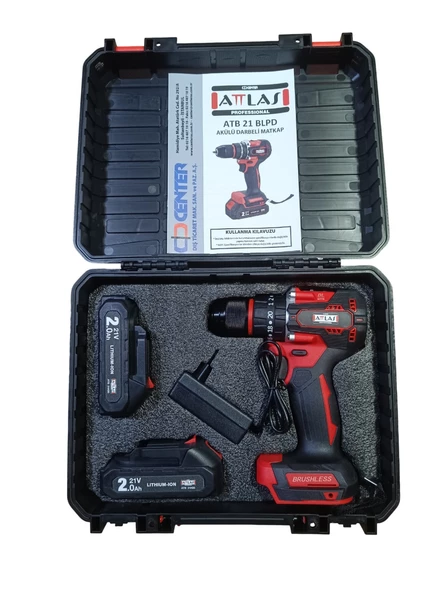 Attlas ATB 21 BLPD-202C 21V Çift Akülü Kömürsüz Darbeli Matkap - 3