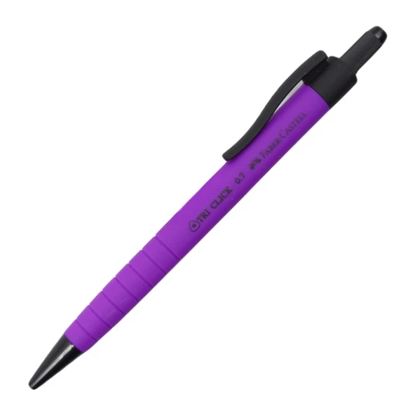 Faber-Castell Tri Click Kauçuk Kaplama Versatil Uçlu Kalem 0.7 4 Adet 17189 - 4