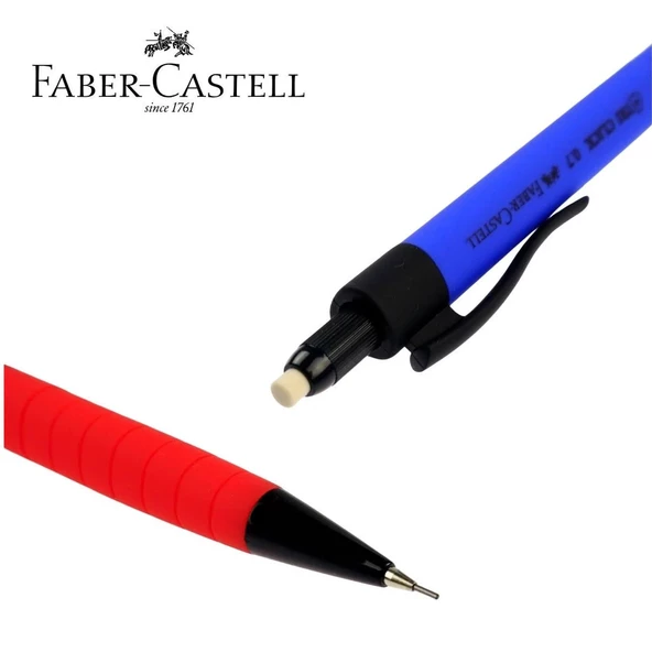 Faber-Castell Tri Click Kauçuk Kaplama Versatil Uçlu Kalem 0.7 4 Adet 17189 - 2