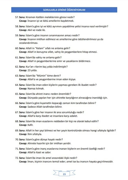 Sorularla DİNİMİ Öğreniyorum Kitabı - 2