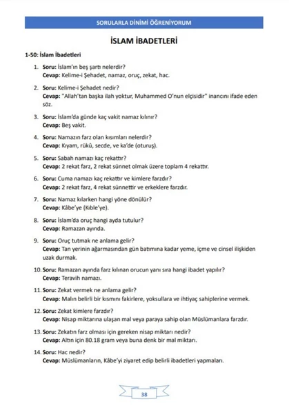 Sorularla DİNİMİ Öğreniyorum Kitabı - 4