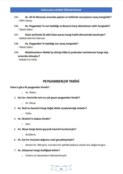 Sorularla DİNİMİ Öğreniyorum Kitabı - 5