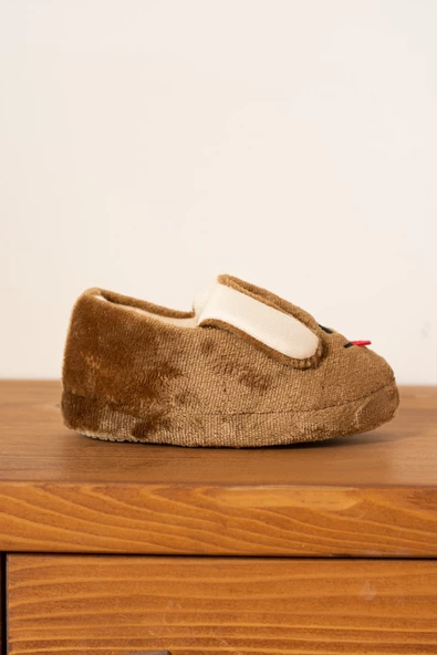 Albishoes Unisex Çocuk Panduf Ev Patiği Pamuk Astarlı Köpek Figürlü Ev Kreş Ayakkabı Sevimli Köpek - 3