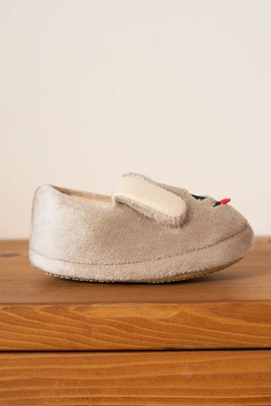 Albishoes Unisex Çocuk Panduf Ev Patiği Pamuk Astarlı Köpek Figürlü Ev Kreş Ayakkabı Sevimli Köpek - 3