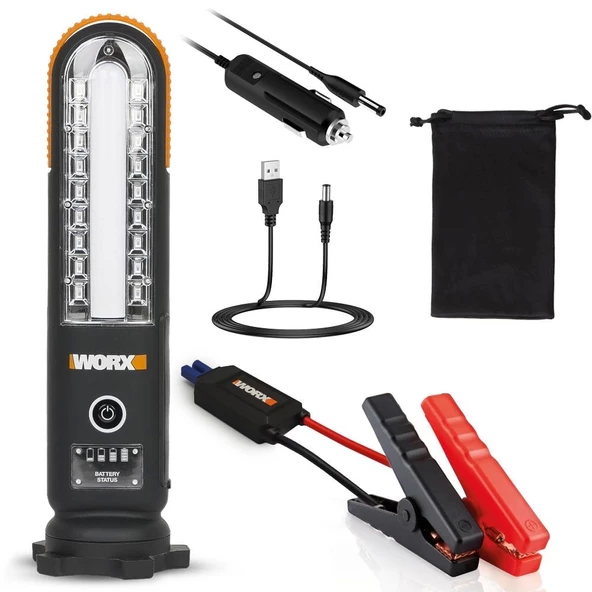 WORX WX852.1 12V 500Amp Lityum-Polymer Akü Takviye + Powerbank + Led Lamba