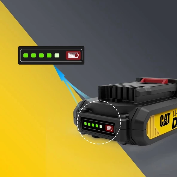CAT DXB2 18Volt 2.0Ah. Li-ion ONE FOR ALL Profesyonel Yedek Akü - 7
