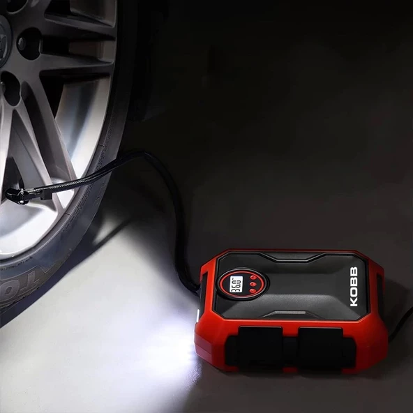 KOBB KB200 12Volt 150 PSI Ayarlanabilir Dijital Basınç Göstergeli Hava Lastik Şişirme Pompası - 5