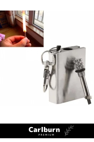 Özel Üretim Taşınabilir Pratik Kamp Doğa Av Günlük Rüzgarda Sönmez Metal Kibrit Anahtarlık - 4