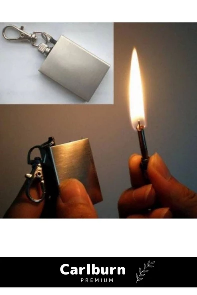 Özel Üretim Taşınabilir Pratik Kamp Doğa Av Günlük Rüzgarda Sönmez Metal Kibrit Anahtarlık - 3