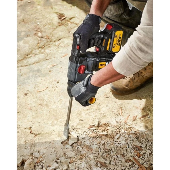 CAT DX21 18Volt 4.0Ah 2.2J Li-ion Çift Akülü Şarjlı Kömürsüz Profesyonel SDS-Plus Pnömatik Kırıcı/Delici - 10