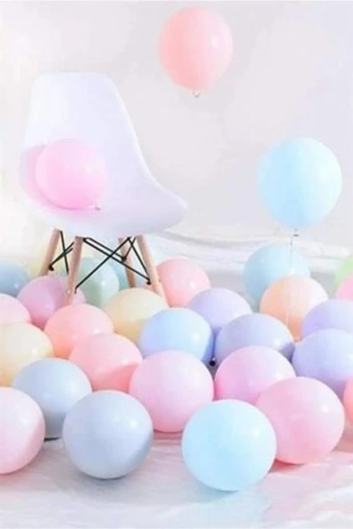 EDİ SHOP Makaron Pastel Karışık Renk 20'li Balon