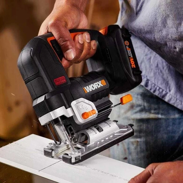 WORX WX542 20Volt 2.5Ah. Li-ion Tek Akülü Profesyonel Kömürsüz Şarjlı Dekupaj Testere - 10