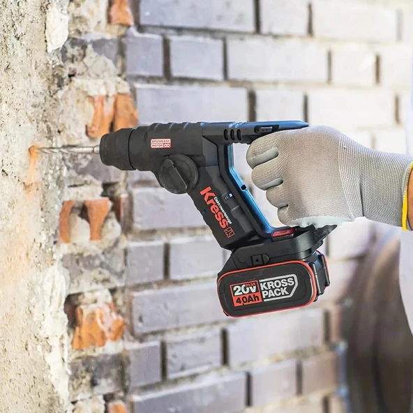 Kress KUC50.91 20Volt Kömürsüz 1.7J Profesyonel SDS-Plus Pnömatik Matkap + 10mm Mandren (Akü Dahil Değildir) - 4