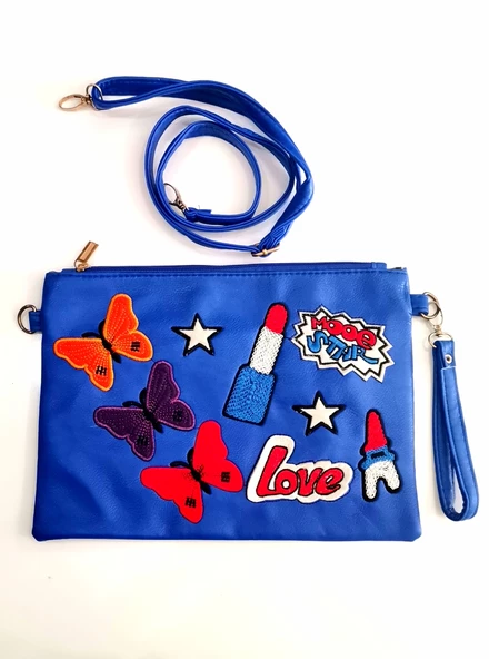 Monalisa Home Mavi Renk EL Omuz Portföy Çantası ürün görseli 1