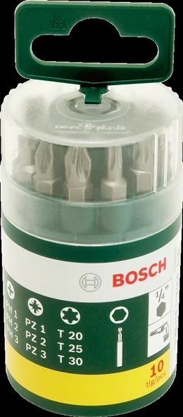 Bosch 10 Parça Vidalama Ucu Seti (PH+PZ+S) 2607019454 - 2
