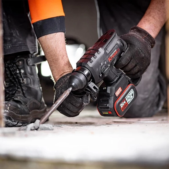 Kress KUC60.91 20Volt 2.0J Kömürsüz Profesyonel SDS-Plus Pnömatik Kırıcı/Delici (Akü Dahil Değildir) - 4